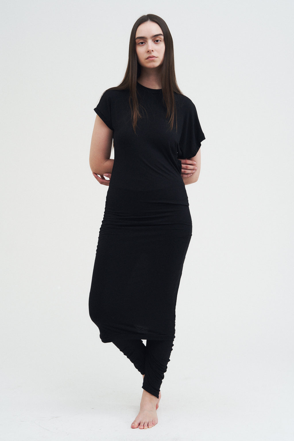 Column Dress — Black