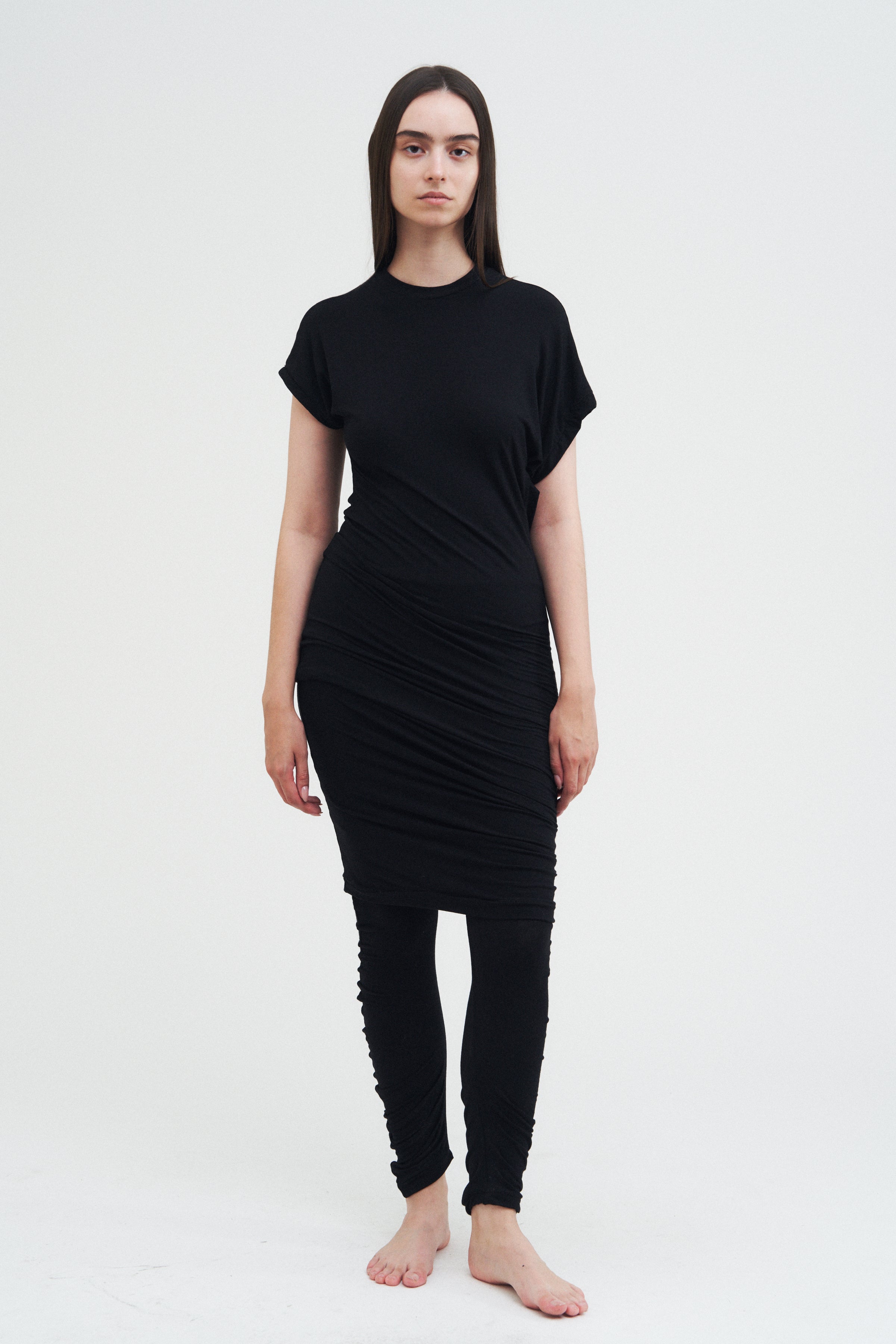 Column Dress — Black