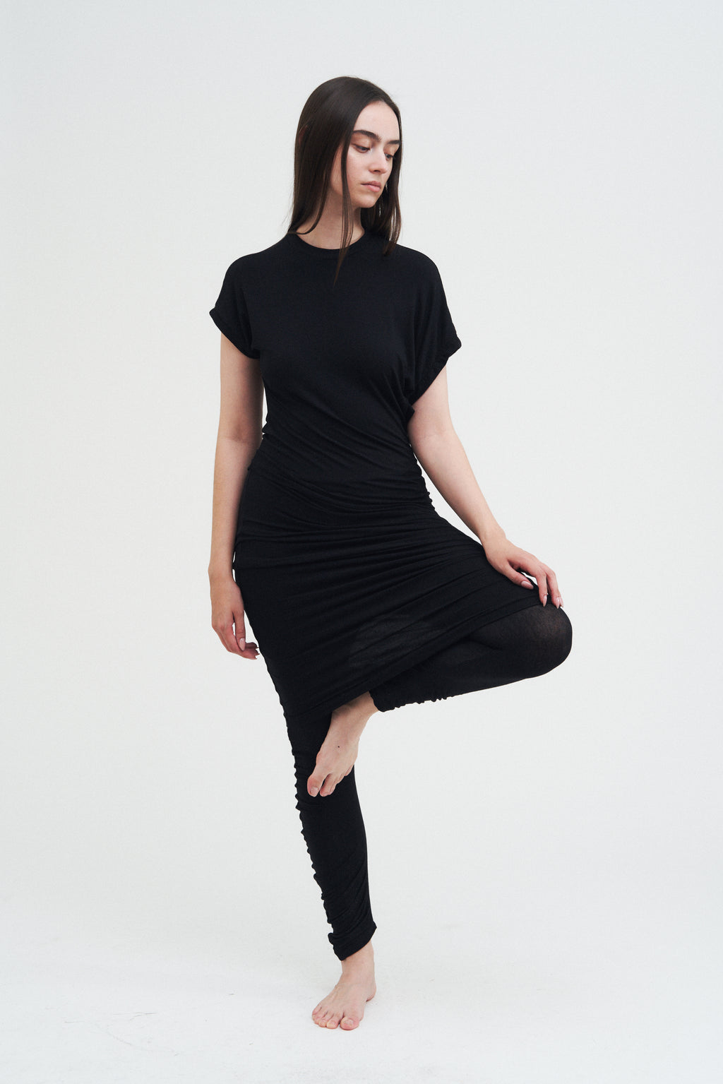 Column Dress — Black