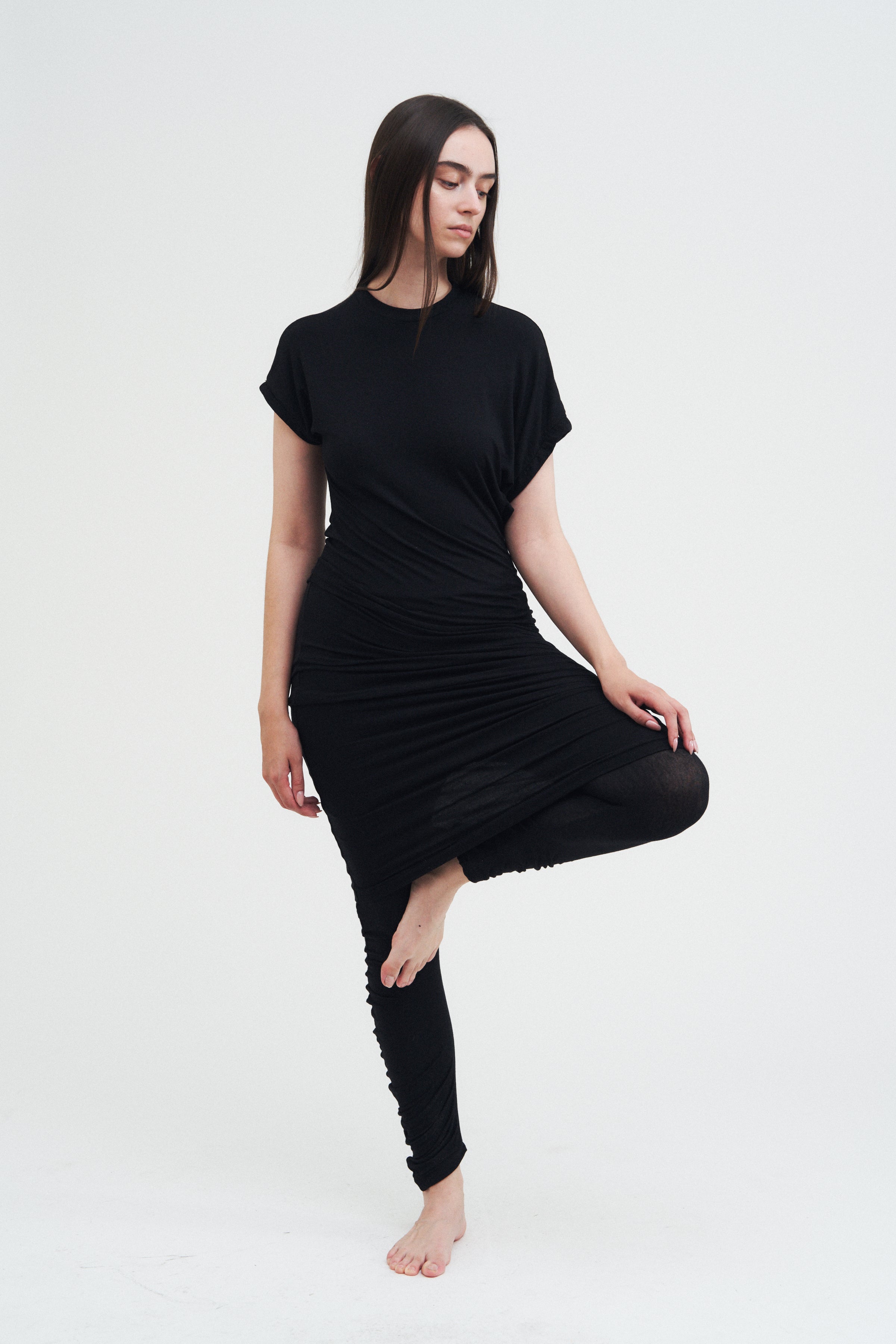 Column Dress — Black