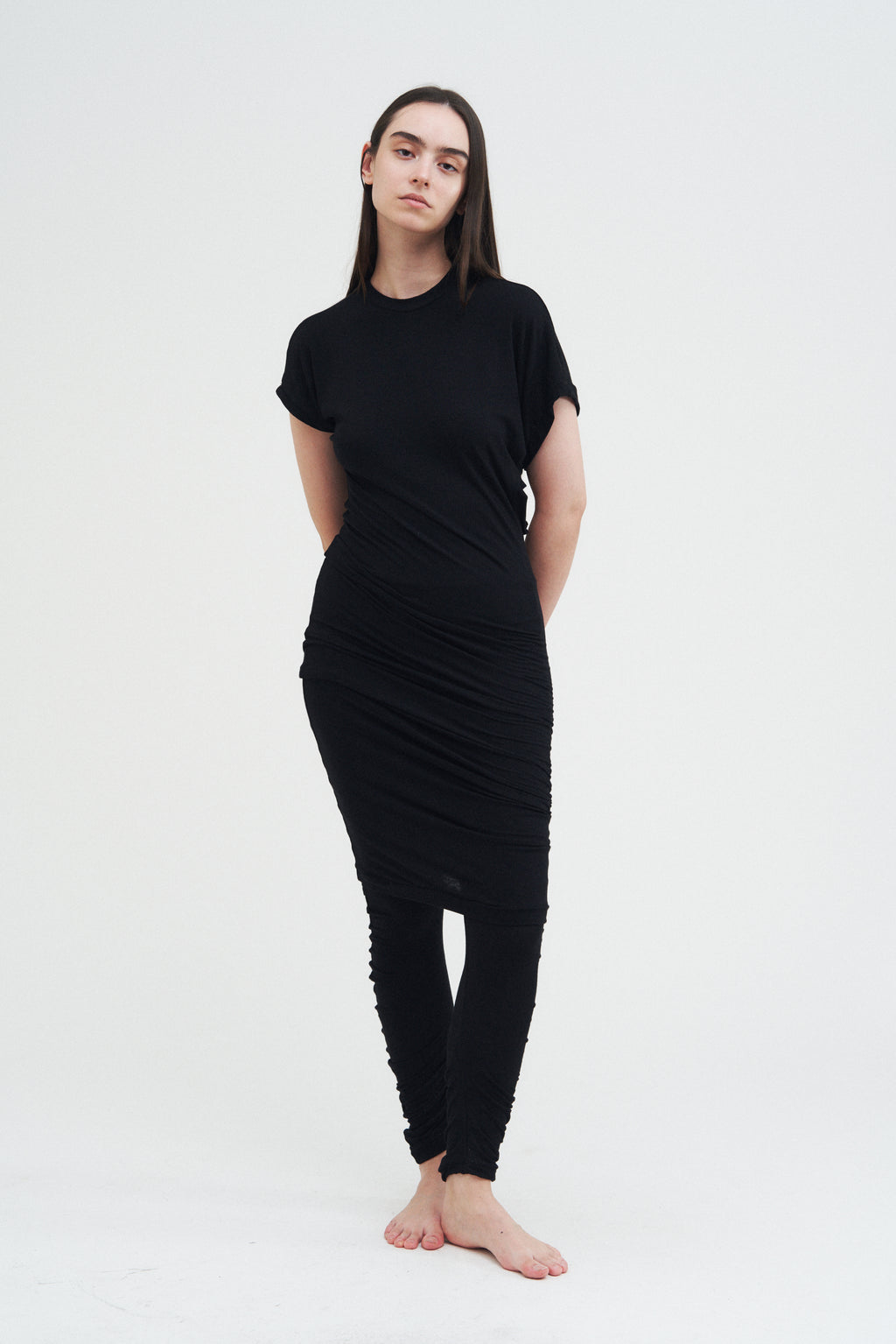 Column Dress — Black