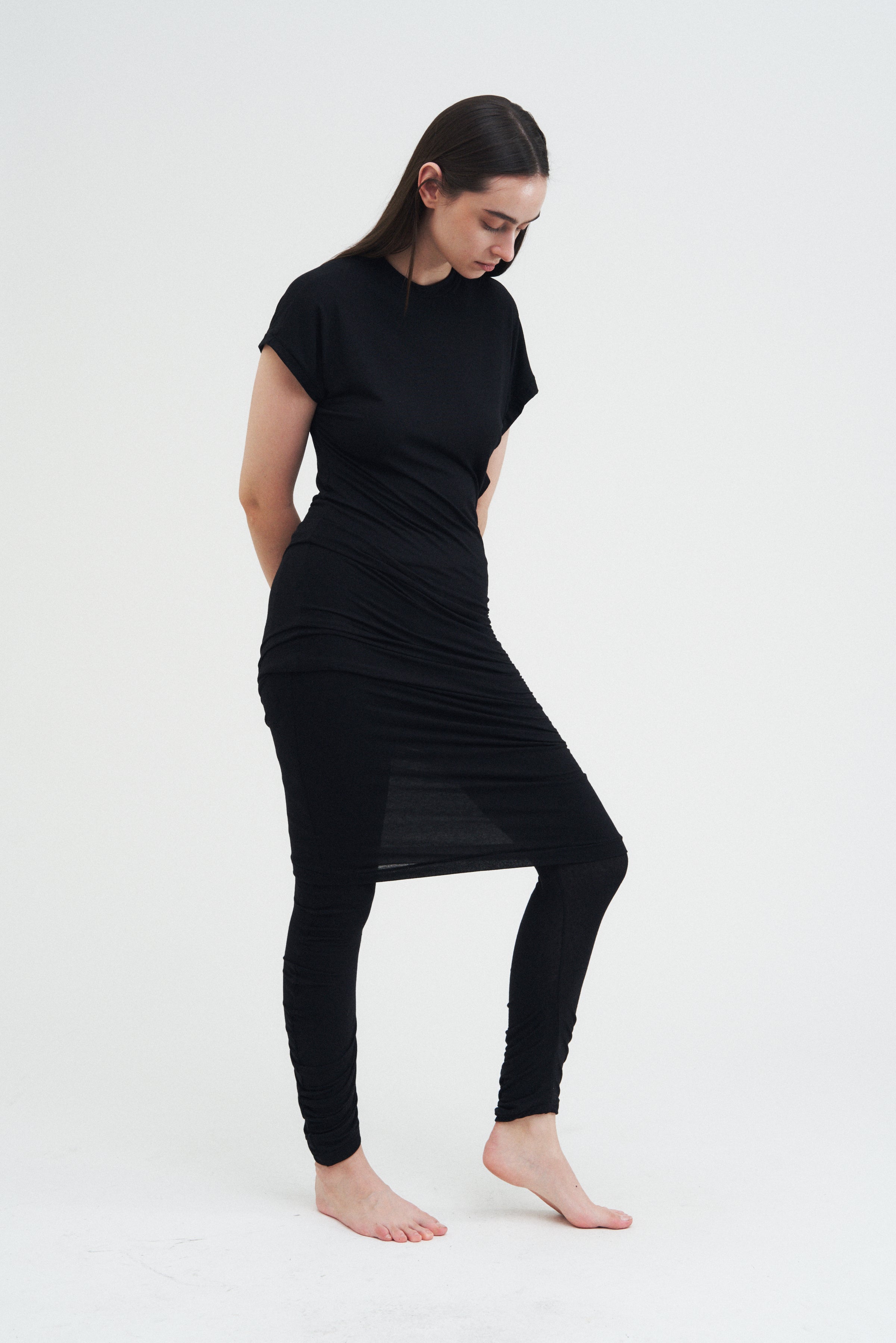 Column Dress — Black