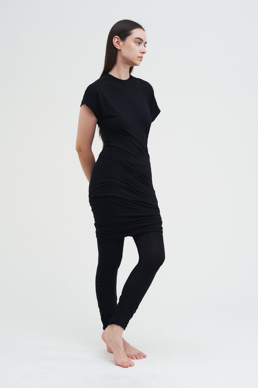 Column Dress — Black