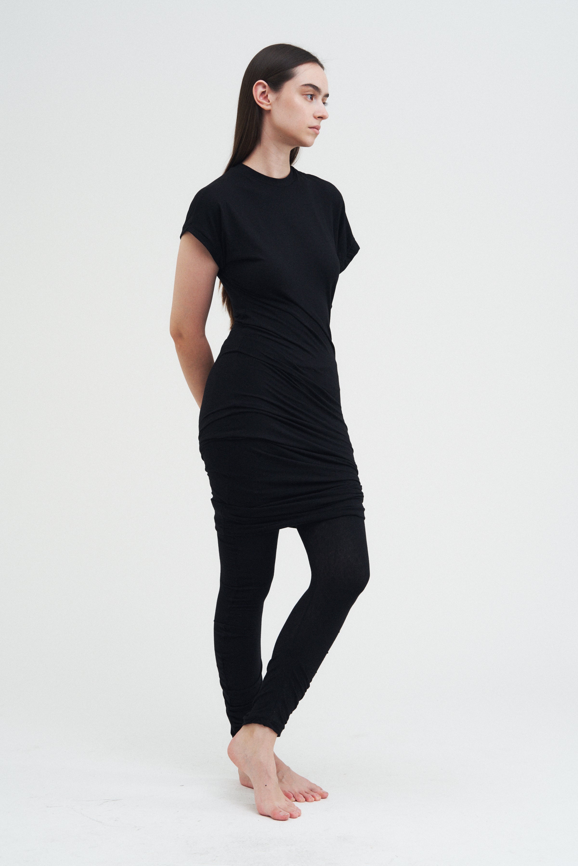 Column Dress — Black