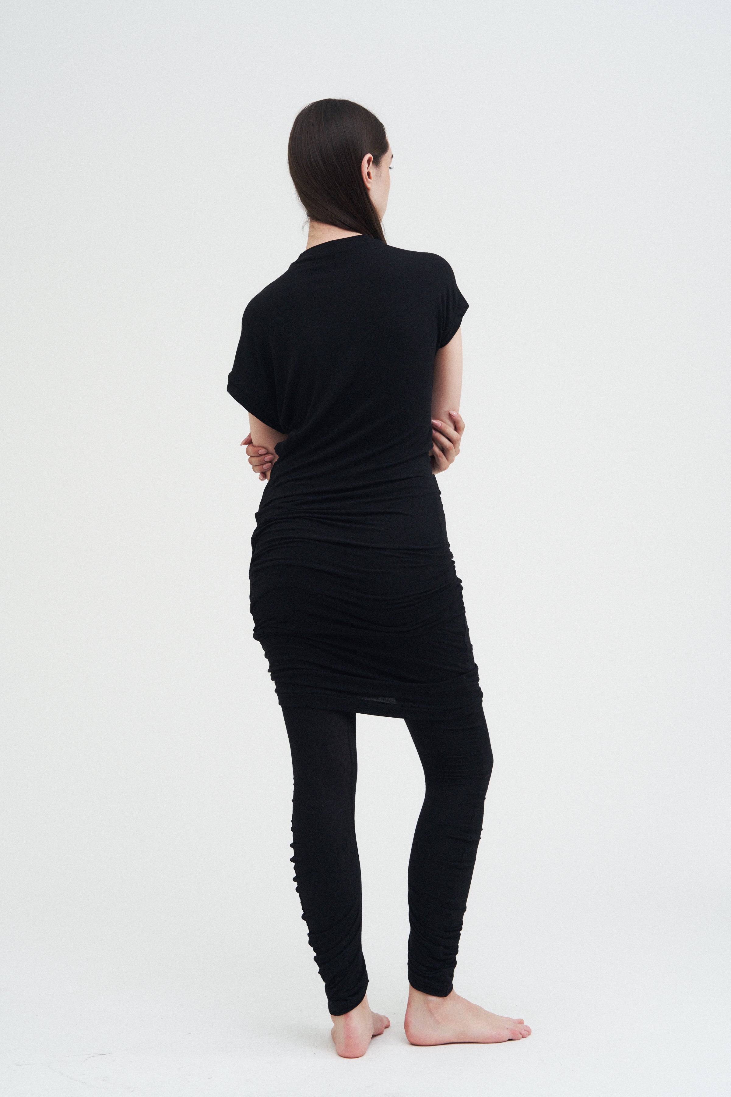 Column Dress — Black