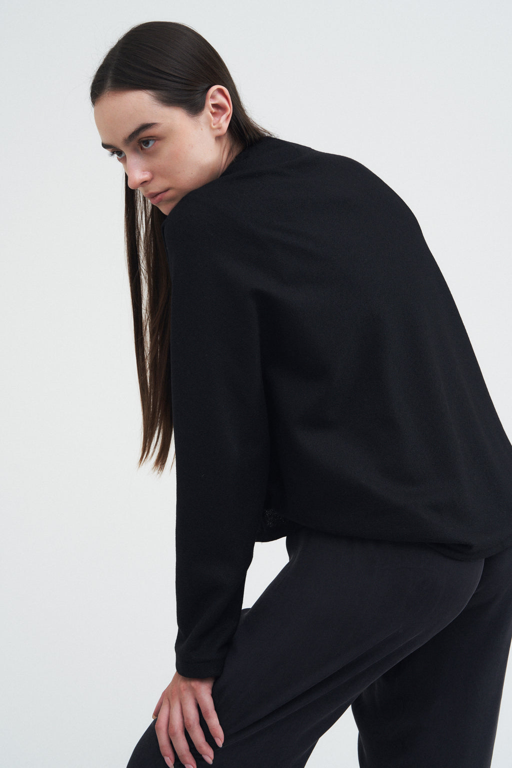 Frame Cardigan — Black