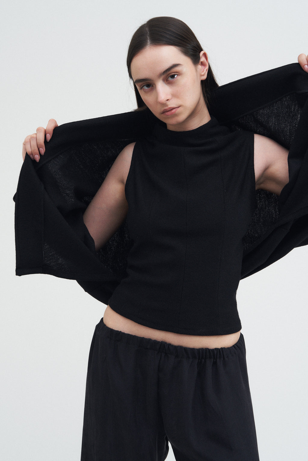 Frame Cardigan — Black