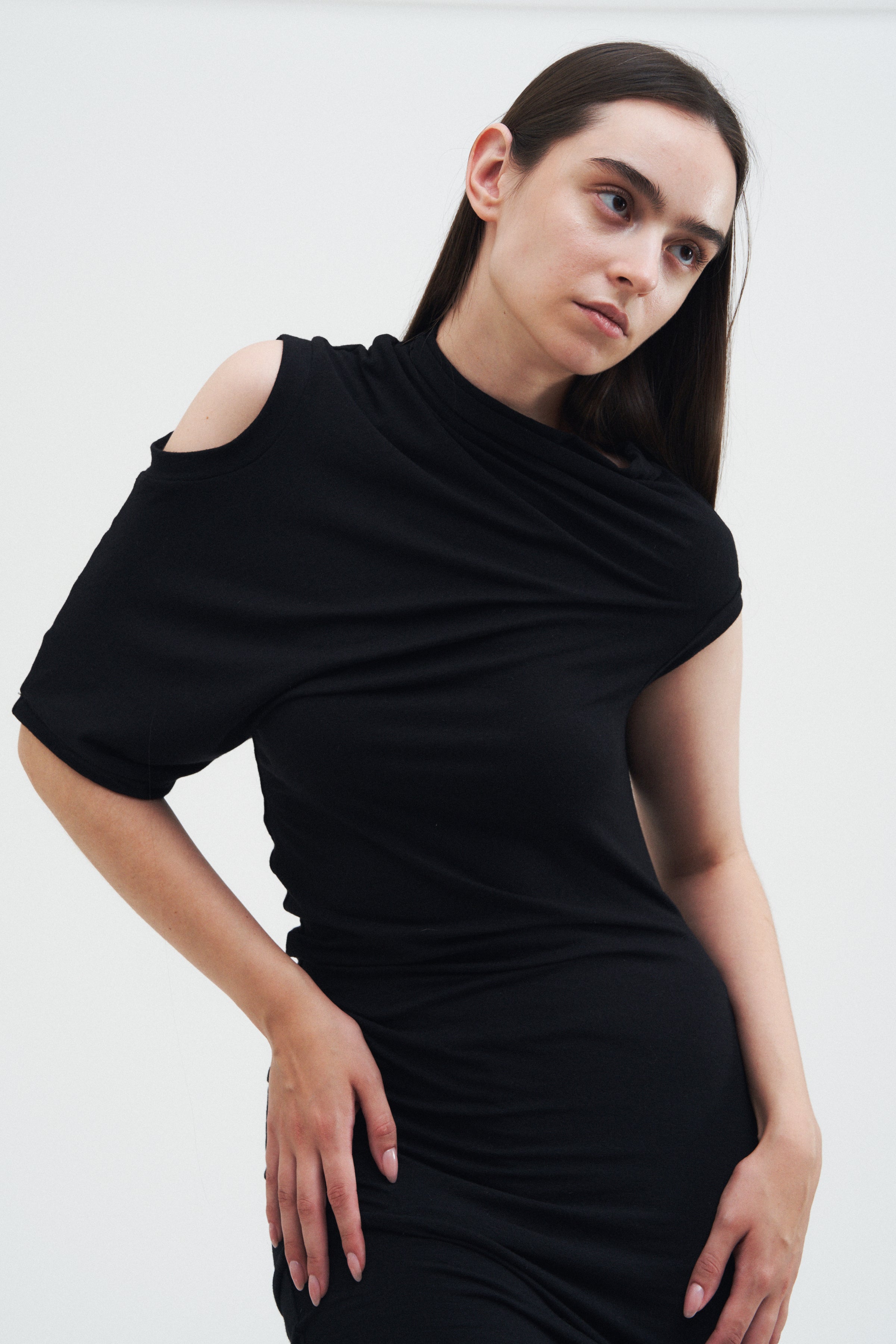 Offset Dress — Black