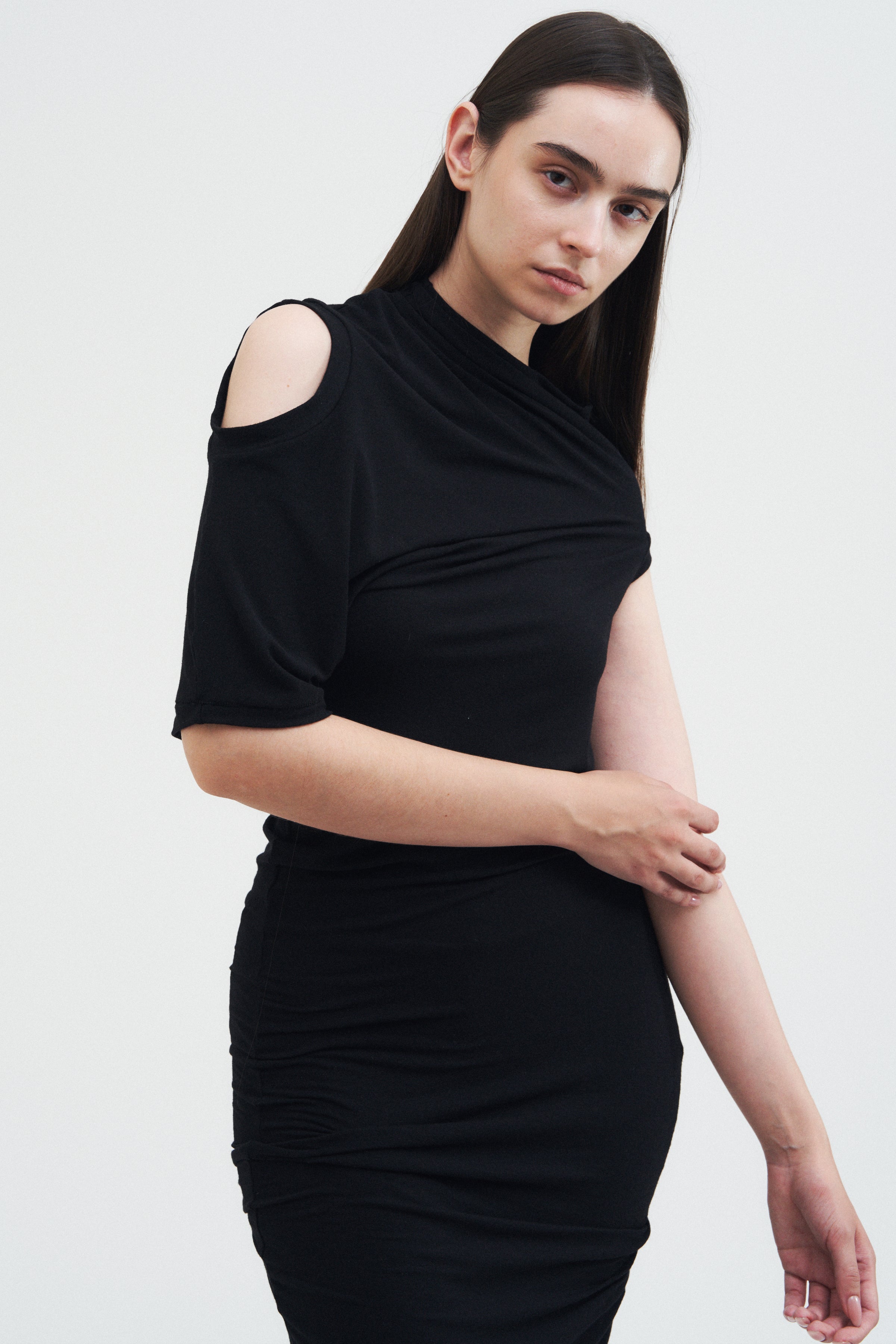 Offset Dress — Black