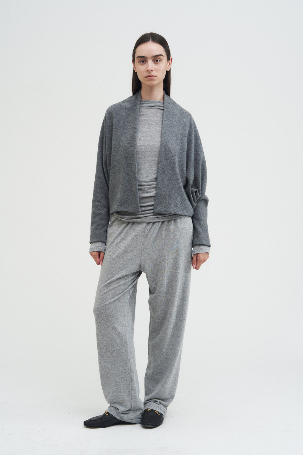 Frame Cardigan — Grey