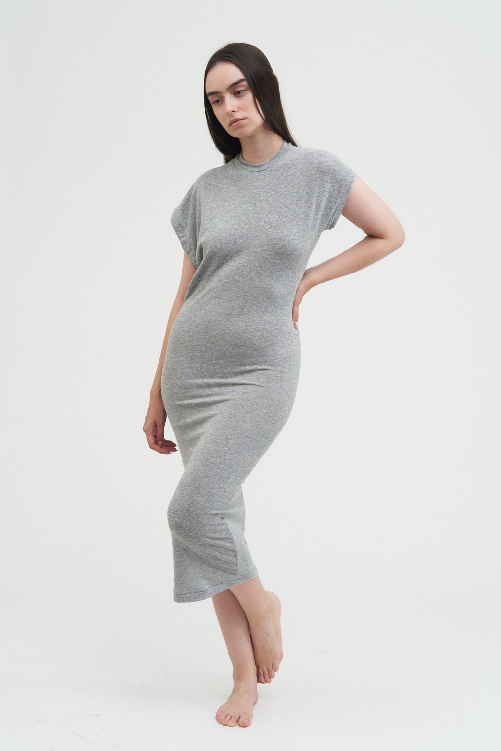 Column Dress — Grey