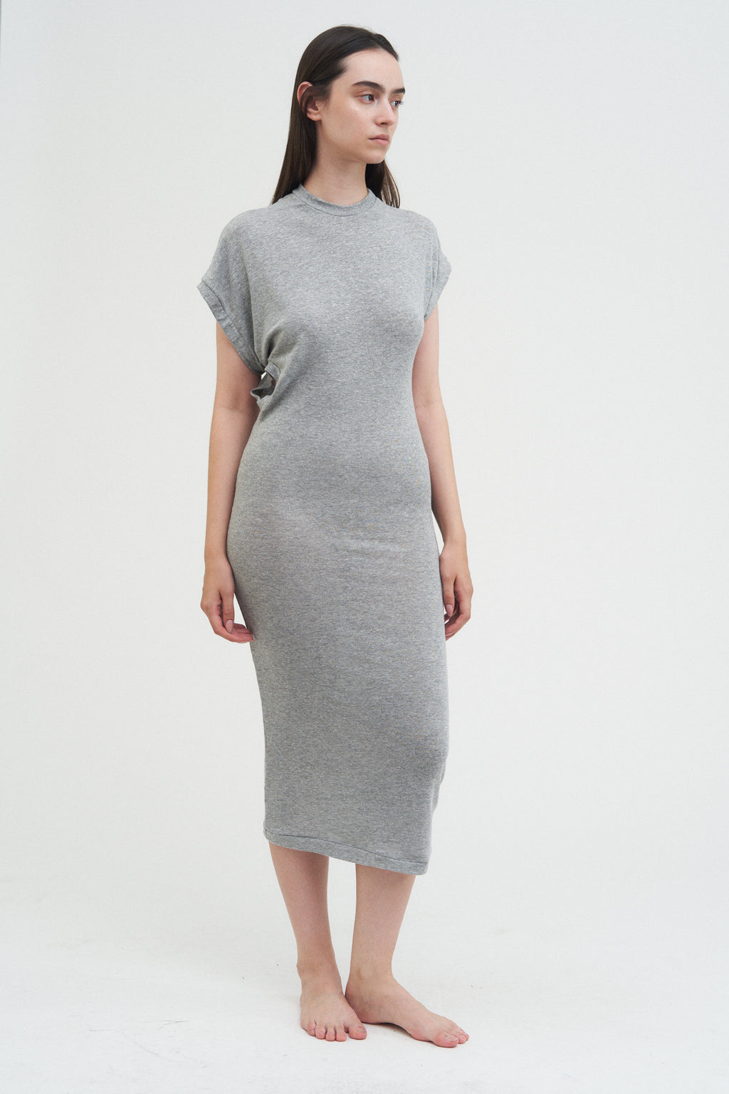 Column Dress — Grey