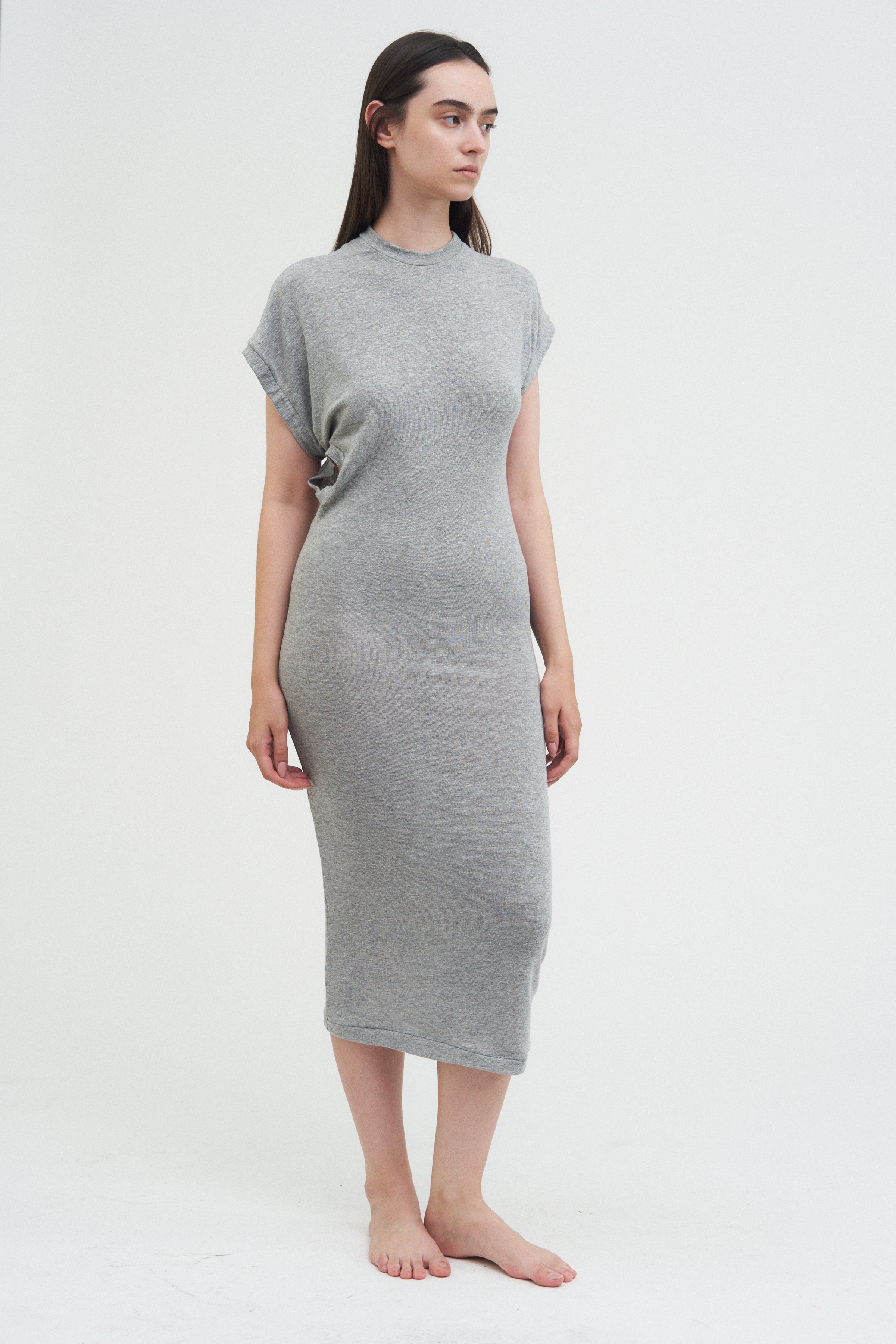 Column Dress — Grey
