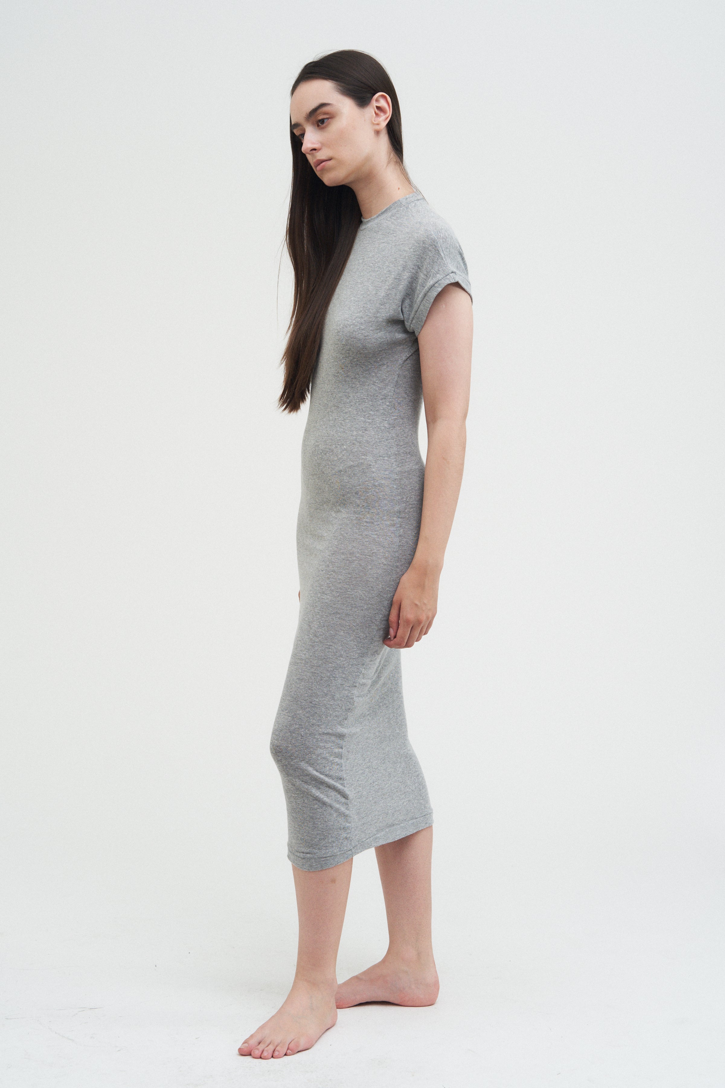 Column Dress — Grey