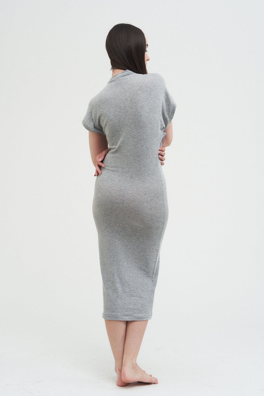 Column Dress — Grey