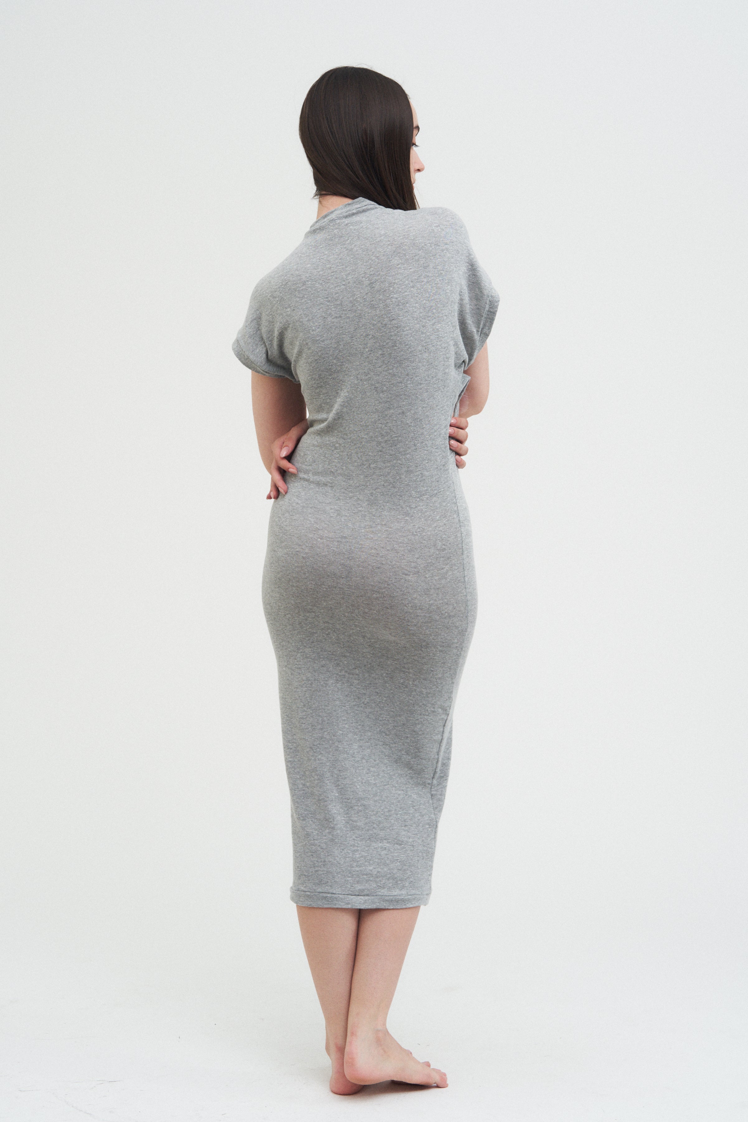 Column Dress — Grey