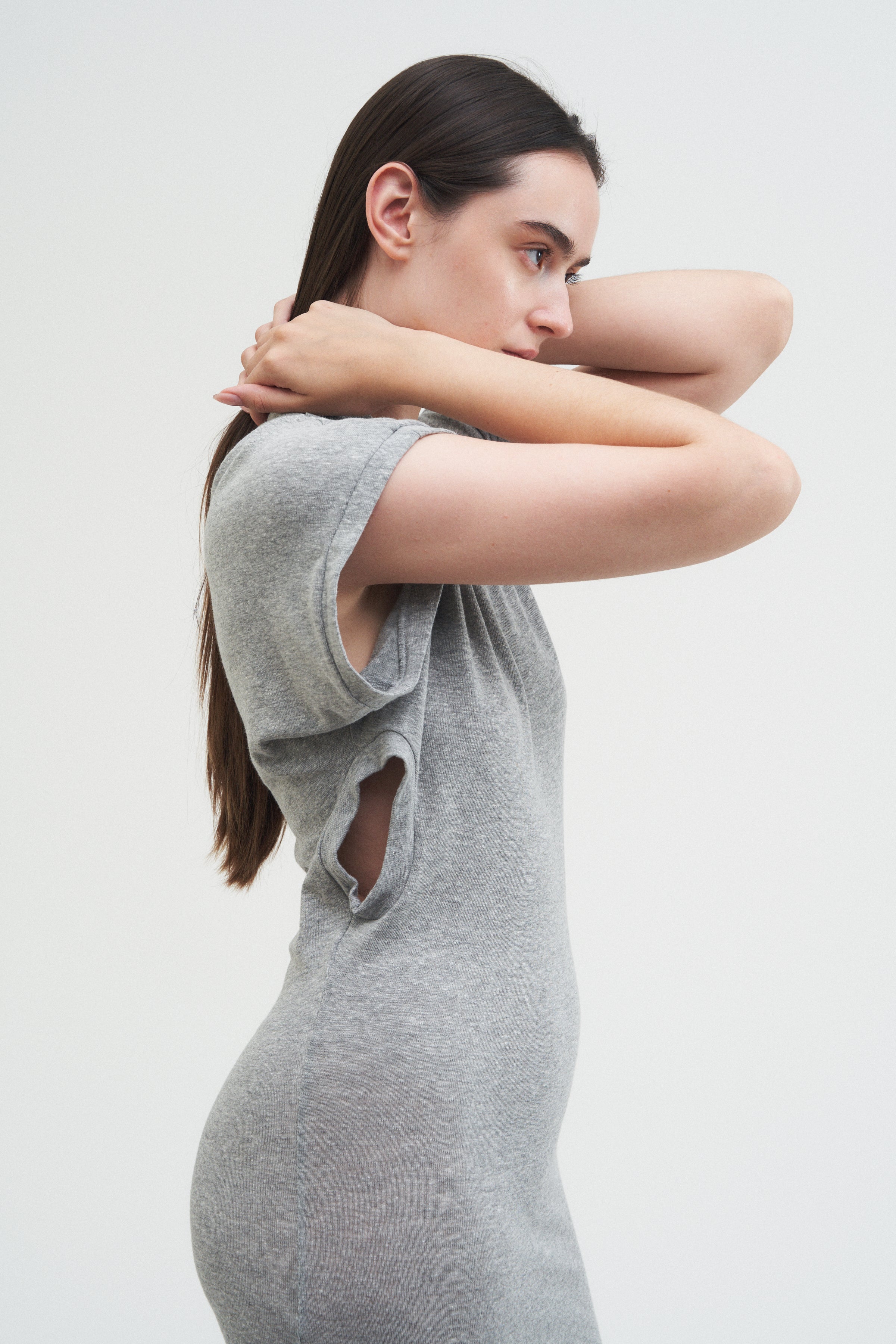 Column Dress — Grey