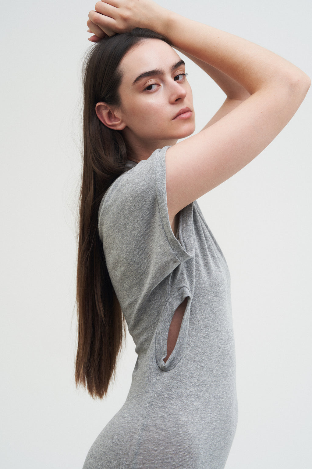 Column Dress — Grey