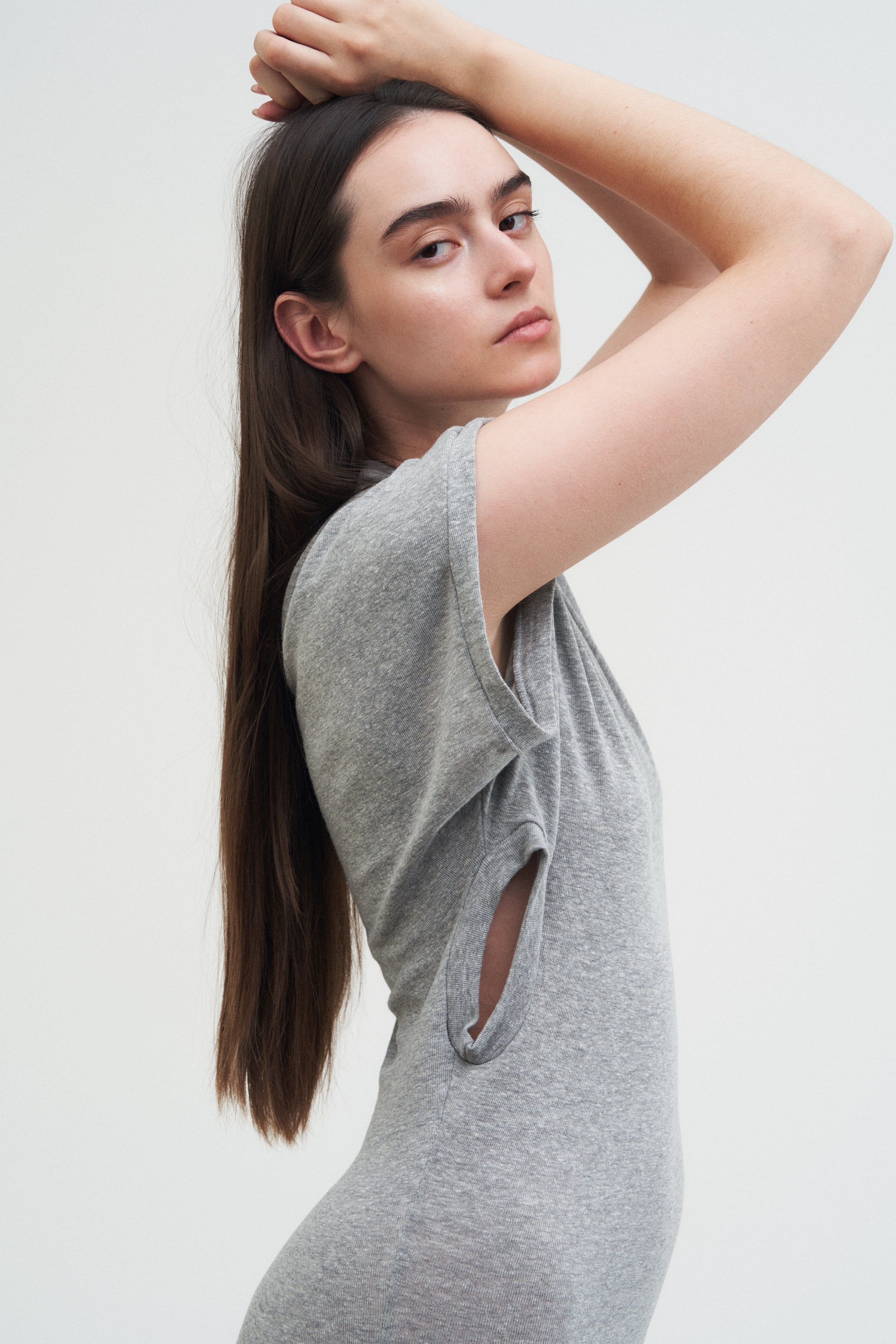 Column Dress — Grey