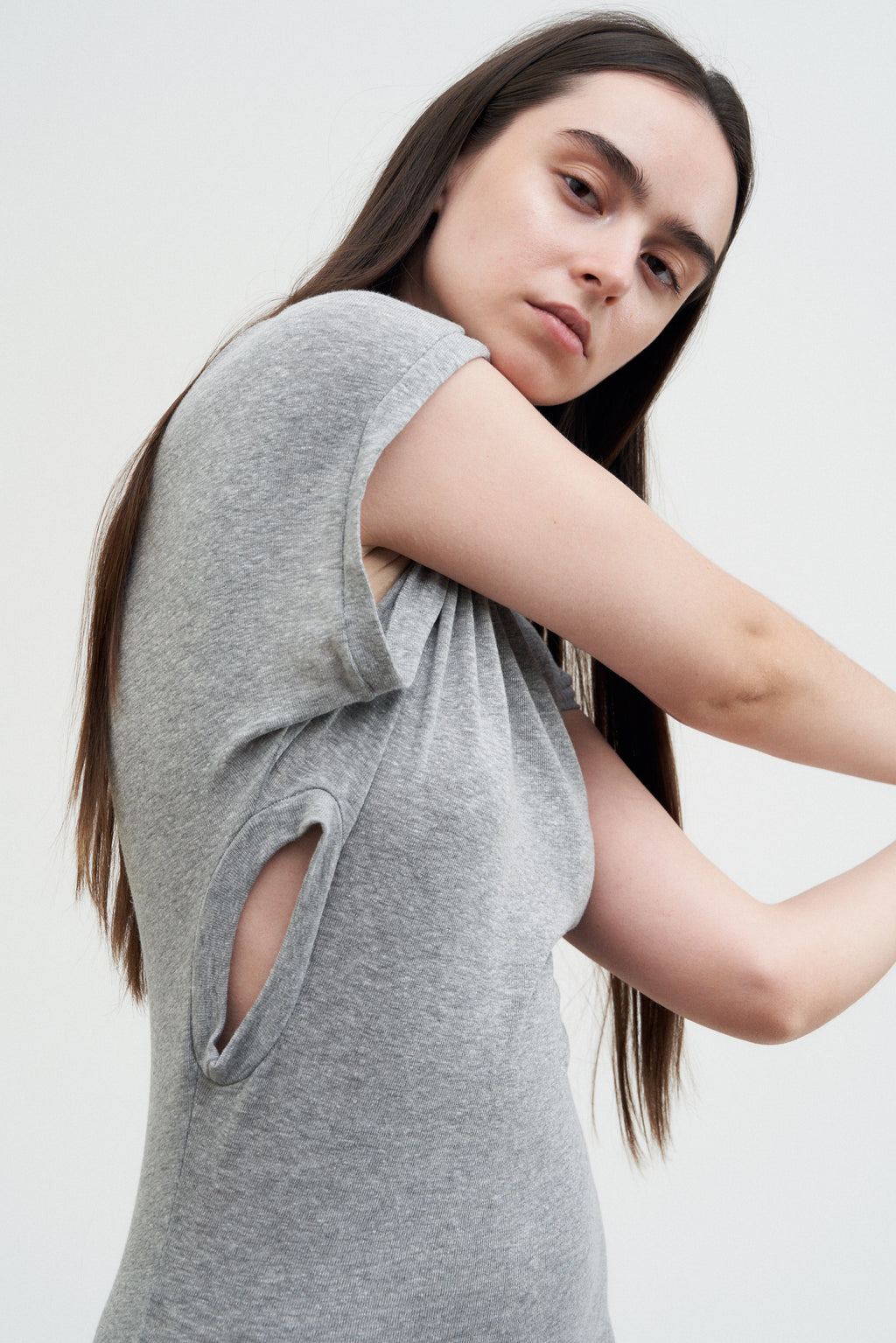 Column Dress — Grey