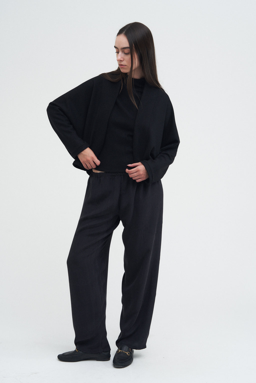Frame Cardigan — Black