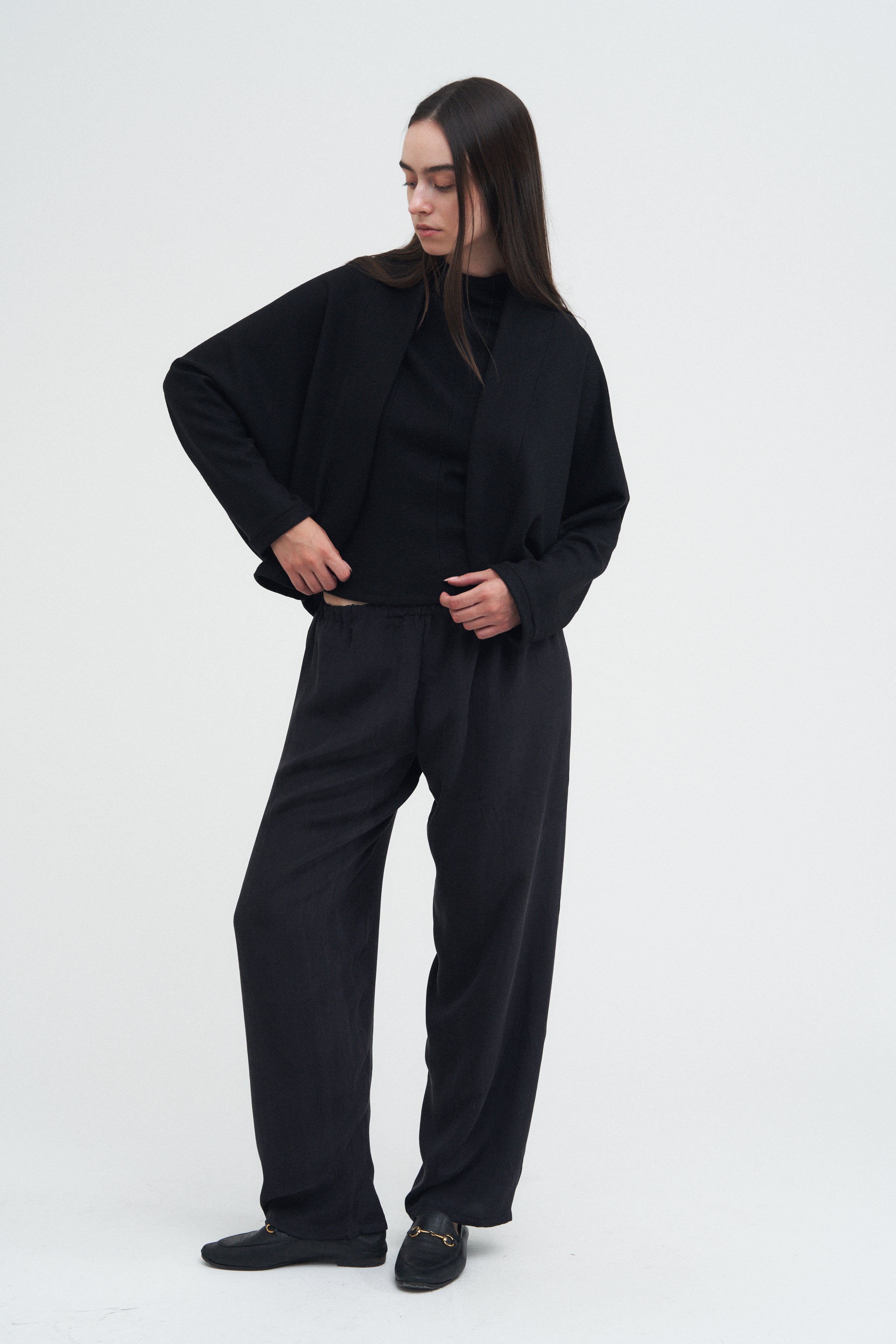 Frame Cardigan — Black